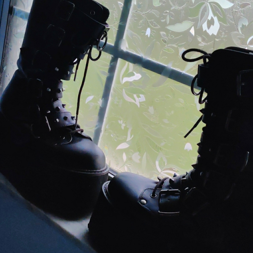 Demonia Damned Buckled Platform Boots